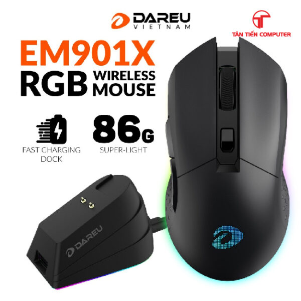 Chuột không dây Gaming Dareu EM901X Black (RGB) – Tân Tiến Computer ...