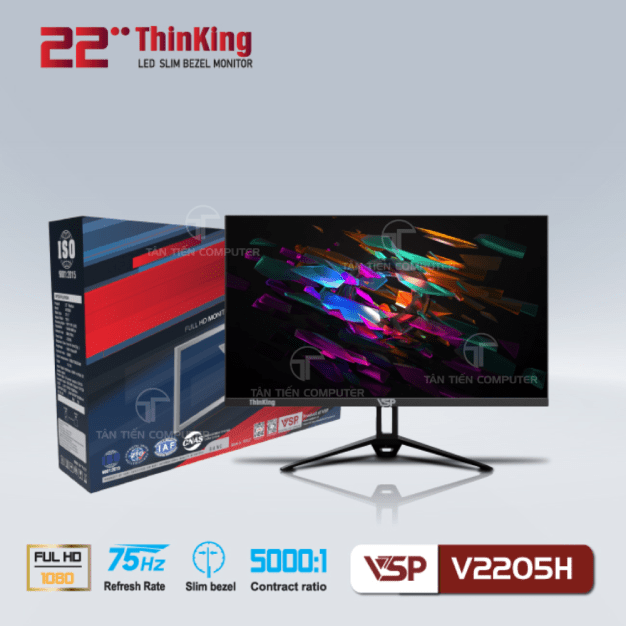 MÀN HÌNH VSP 22IN V2205H WHITE black (1)