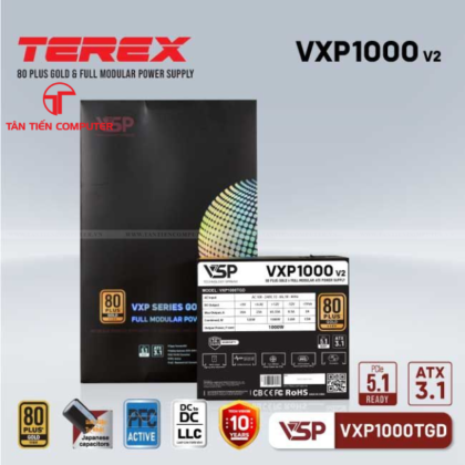 NGUỒN VSP TEREX VXP1000TGD – 80 PLUS GOLD – 1000W Ver2 ATX3.1 PCIE5.1